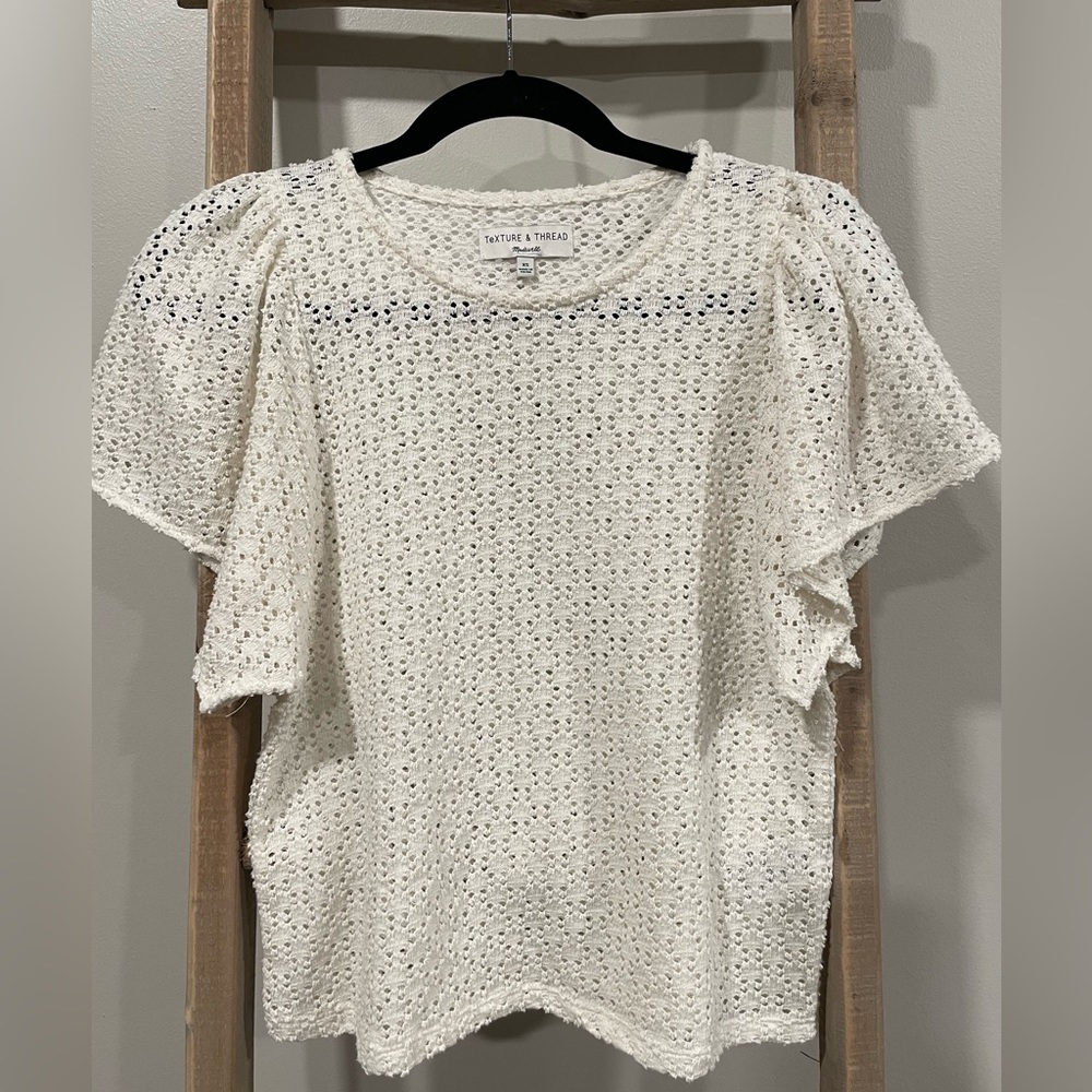 Madewell Texture & Thread cream top